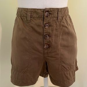LOFT HIGH WAISTED GREEN SHORTS
